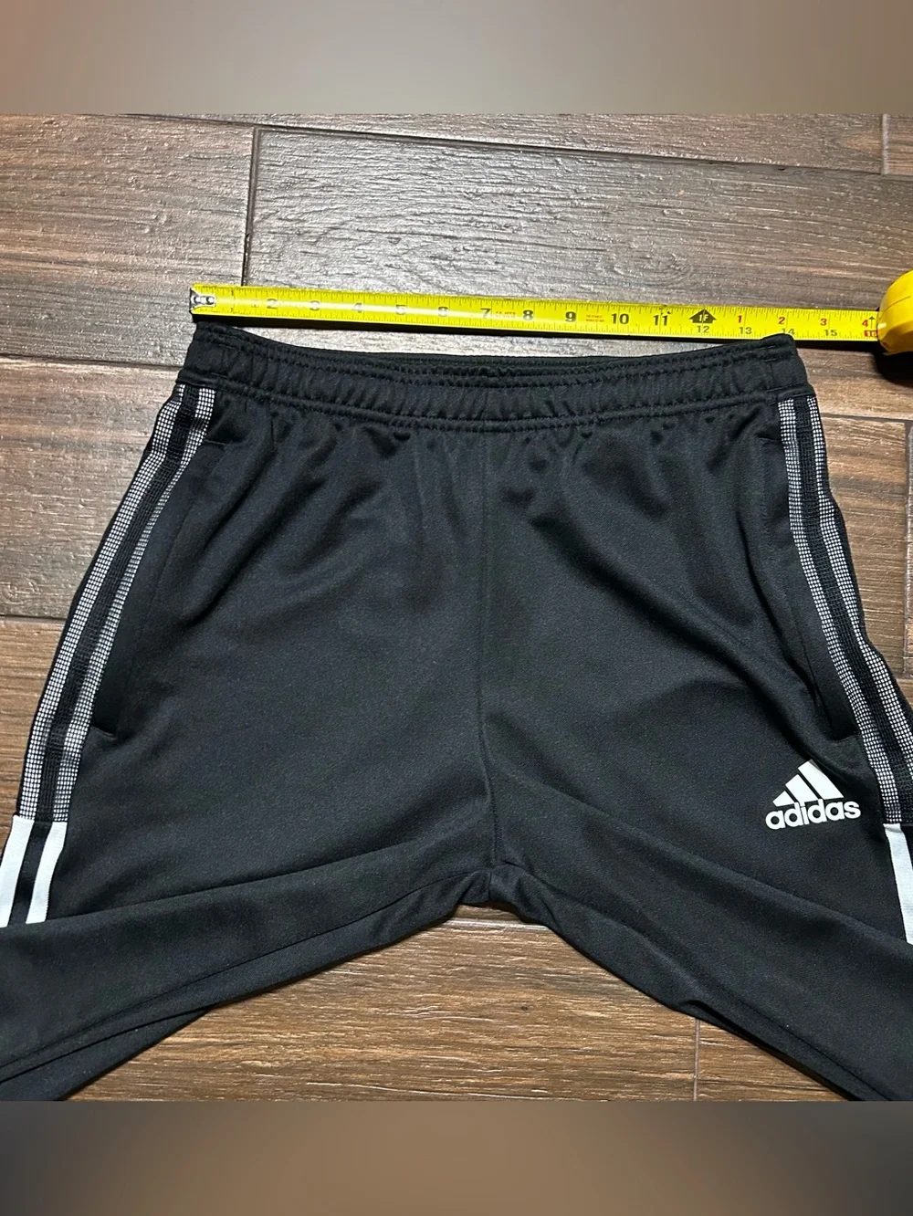 Adidas Men’s Tiro Jogger Pants Medium Black White Zippers‎ Sweatpants
